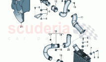 Charge air cooler Air guide for charge air cooler