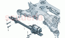 Steering gear For rear axle