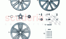 Aluminium rim Hub cap F 3S-K-071 416>> F ZG-K-071 416>>