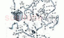 Coolant cooling system For vehicles with hybrid drive Engine bay Engine bay