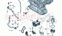 oil pump oil strainer Control valve Oil cooler oil filter guide tube