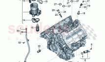 oil pump oil filter Oil filter bracket Oil cooler tube for oil dipstick