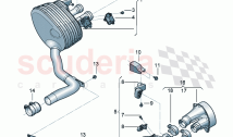 Rear silencer with exhaust flap Trim for exhaust tail pipe D - MJ 2023>>