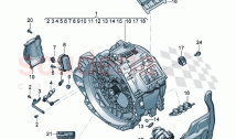 Traction motor for elec. drive For vehicles with hybrid drive