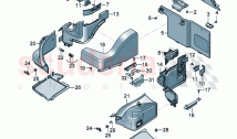 Luggage compartment trim For vehicles with hybrid drive