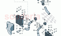 Charge air cooler Air guide for charge air cooler