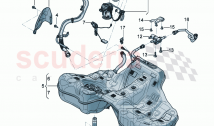 Fuel tank fuel filler neck cap with retaining strap for fuel tank