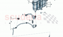 vapour container for activated charcoal canister ventilation for fuel tank