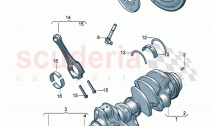 flywheel V-belt pulley with vibration damper Crankshaft conrod bearing shell