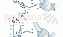 Control line with pressure difference sender Bracket for diff. pressure sensor