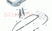 trim strip for fender, door, side panel