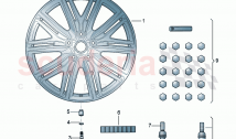 Aluminium rim Hub cap