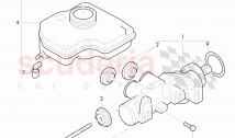 brake master cylinder with attachment parts
