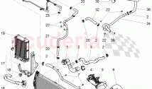Coolant hoses and pipes, Engine bay, F >> 3W-D-099 999, F >> ZA-D-099 999, F 3W-E-&hellip;