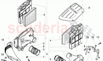 air cleaner with connecting, parts, F >> 3W-G-053 203, F >> ZA-G-053 203