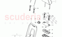 headrest, ajustable, Folding armrest, (2nd seat row), D - MJ 2018>>