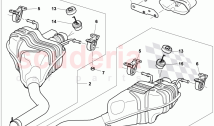 Exhaust muffler with exhaust flap, Exhaust pipe tips