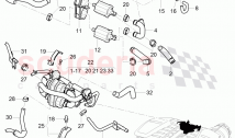 solenoid valve, vacuum hoses, (For turbocharger), D - MJ 2006>>, F >> 3W-8-052 845