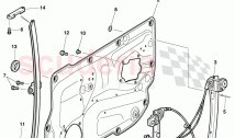 window lifter, guide channels, window slot seal for door