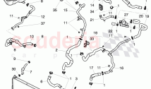 Coolant hoses and pipes, Engine bay, for vehicles with coolant auxiliary heater, D&hellip;