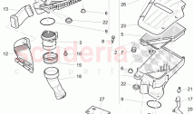 air cleaner with connecting, parts, mass air flow sensor