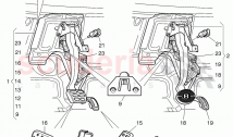 brake and acc. pedal assembly, F >> 3W-C-072 140