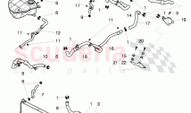 Coolant hoses and pipes, Engine bay, F 3W-7-045 225>> 3W-7-051 258