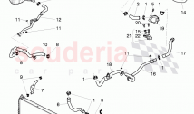 Coolant hoses and pipes, Engine bay, F >> 3W-7-051 258