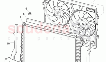 Coolant radiator, Coolant expansion tank, air duct, F 3W-7-041 095>> 3W-7-051 365