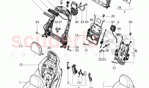 seat, backrest cushion with cover, headrest