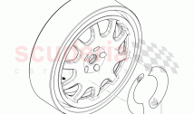 wheel disc 'alum' with tire (spare wheel)
