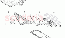 Switch for rear lid release, emblem