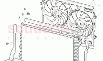 Coolant radiator, Coolant expansion tank, air duct, F 3W-6-039 273>> 3W-7-041 092