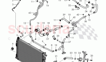 Coolant hoses and pipes, Engine bay, D - MJ 2015>>, F >> 3W-F-044 095, F >> ZA-F-0&hellip;