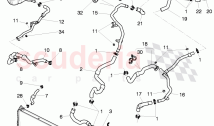 Coolant hoses and pipes, Engine bay, for vehicles with coolant auxiliary heater, D&hellip;
