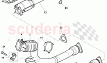 front catalyst, exhaust pipe with catalyst, F 3W-6-038 548>>, D >> - MJ 2007
