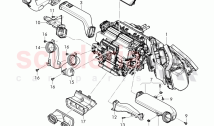 air duct for rear footwell heating