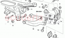 wheel hub with bearing and assembly parts, track control arm, F 3W-5-026 890>> 3W-&hellip;