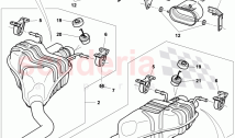 Exhaust muffler with exhaust flap, Exhaust pipe tips, D - MJ 2009>>