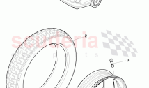 diaginal tire (spare wheel), alloy wheel