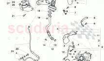 Exhaust gas turbocharger, oil return line, oil pressure line, D - MJ 2011>>