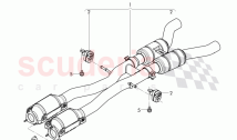 Exhaust pipe w/ cat.converter, and front silencer