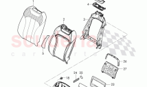 trim panel for backrest, headrest, ajustable