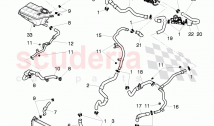 Coolant hoses and pipes, Engine bay, for vehicles with coolant auxiliary heater, F&hellip;
