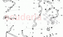 Coolant hoses and pipes, Engine bay, F 3W-6-039 273>> 3W-7-045 224