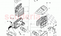 air cleaner with connecting, parts, F 3W-G-053 204>>, F ZA-G-053 204>>