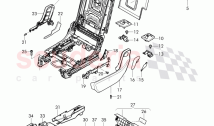 seat and backrest frame, trim - rear seat, (2nd seat row), D - MJ 2018>>