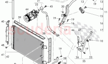 air condtioner condenser, refrigerant circuit, Engine bay
