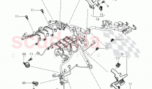 Cable holder and clamps for engines