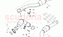 exh. pipe with front catalyst, exhaust pipe with catalyst